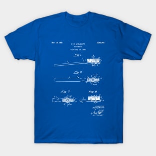 Toothbrush Patent - Bathroom Art - Blueprint T-Shirt